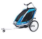 Fahrradanhänger Thule Chariot Chinook 2 blue blau - Bundle (Paket) 2014