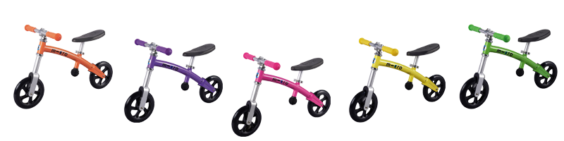 Micro Laufrad / G-Bike+ in orange, lila, pink, gelb und grün